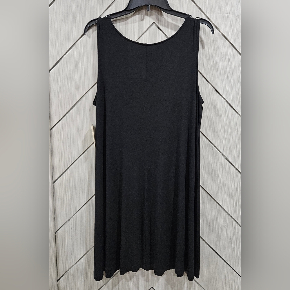 St. John's Bay Black Sleeveless Midi Dress - Picture 4 of 4